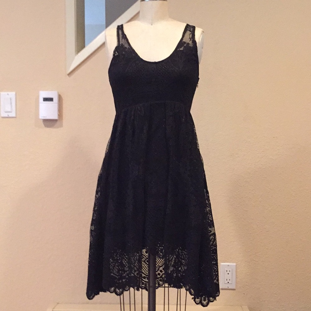 Free People black lace dress 6